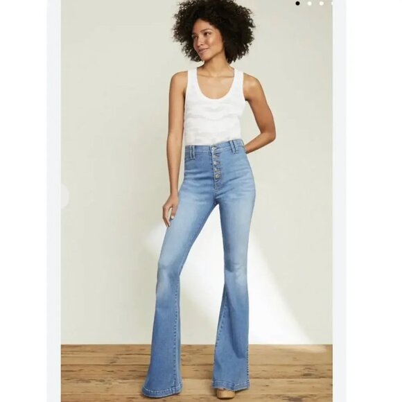 Veronica Beard high rise Sheridan bell bottom flare jeans - Picture 2 of 7